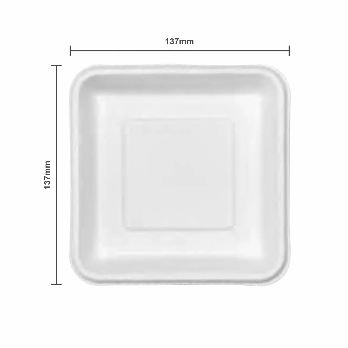 Square Biodegradable Paper Plates raw material Dimention