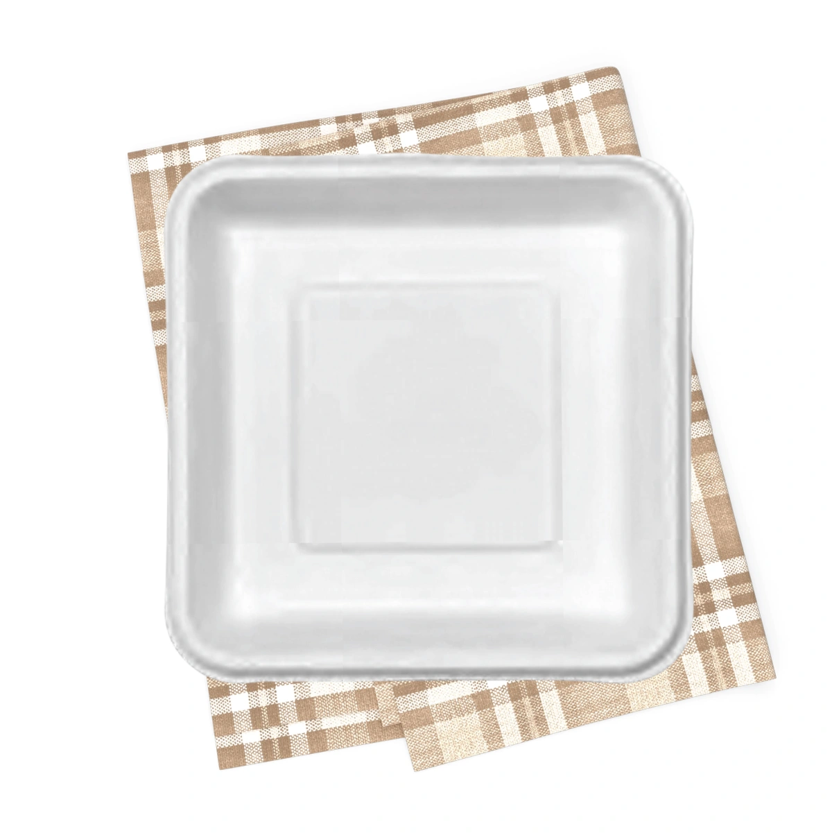 Square Biodegradable Paper Plates raw material