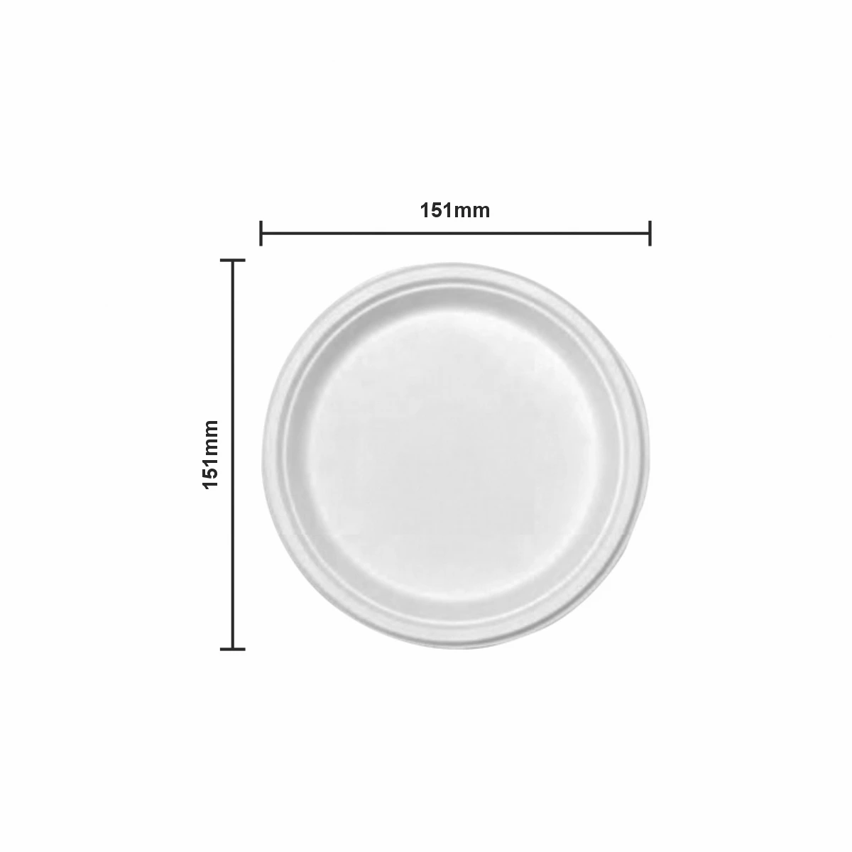 Round Biodegradable Paper Plates Raw Material Dimention
